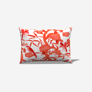 Avian Garden Lumbar Pillow 20" x 14"