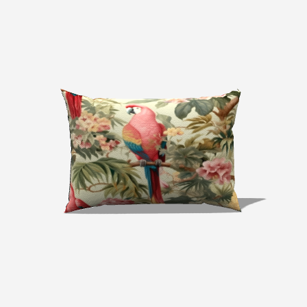 Parrot Paradise Lumbar Pillow - My Fanciful