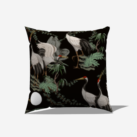Crane Serenity Throw Pillow - My Fanciful