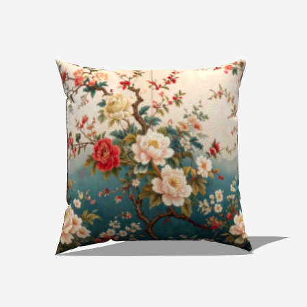Floral Serenade  Throw Pillow - My Fanciful