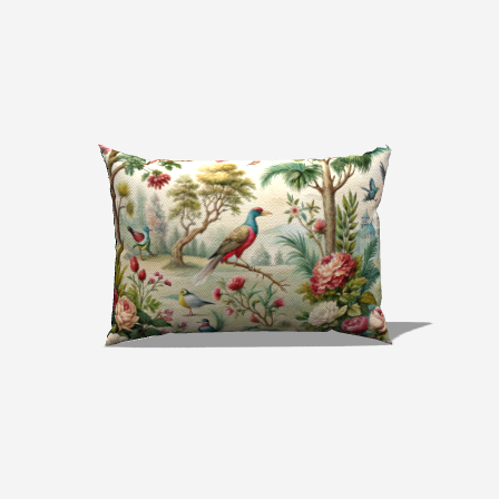 Avian Bloom Lumbar Pillow 20" x 14"