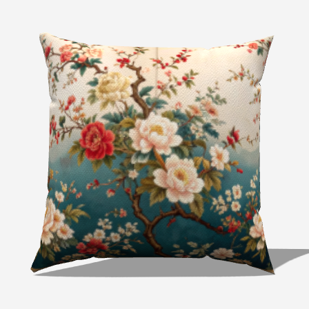 Floral Serenade  Throw Pillow - My Fanciful