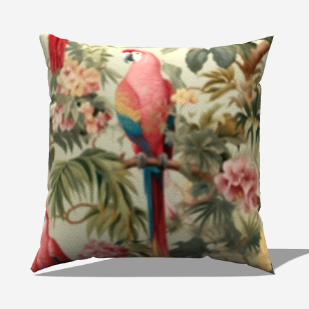 Parrot Paradise Throw Pillow - My Fanciful