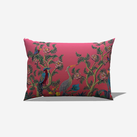 Feathered Floral Dream Lumbar Pillow - My Fanciful