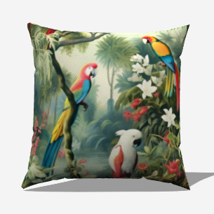Jungle Vibes Throw Pillow-My Fanciful