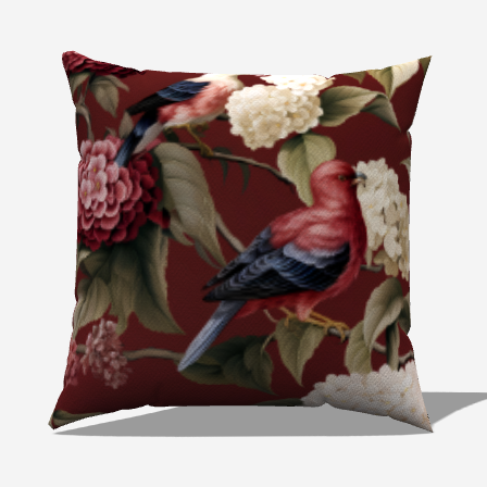Blossom Nest Throw Pillow featuring floral patterns and soft textures, perfect for adding comfort and style to any space.