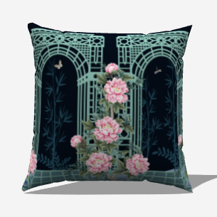 Garden Arch Throw Pillow - My Fanciful