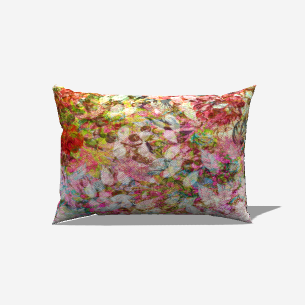 Vibrant Blossom Lumbar Pillow 20" x 14"