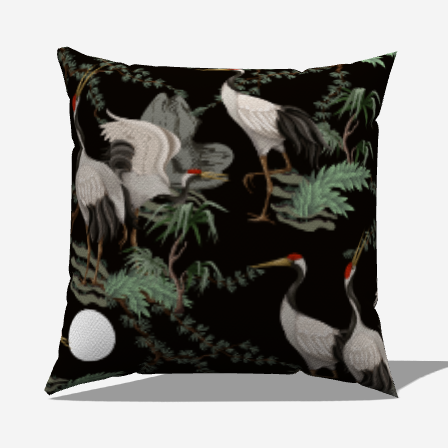 Crane Serenity Throw Pillow - My Fanciful