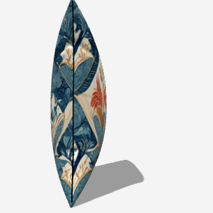 Azure Blossom Throw Pillow