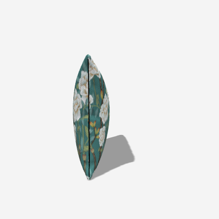 Aqua Petal Dream Lumbar Pillow