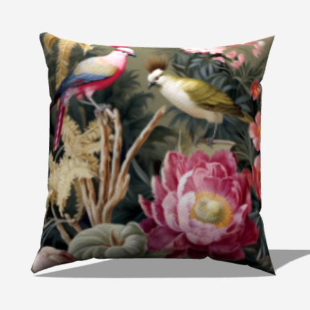 Garden Song Throw Pillow - My Fanciful