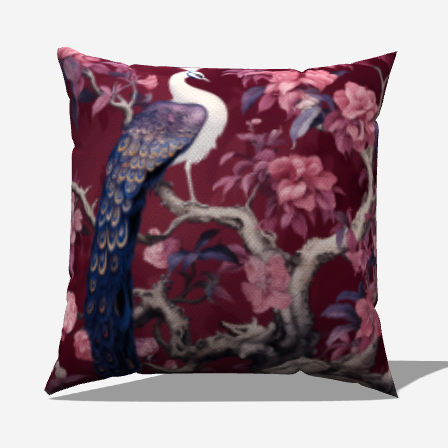 Regal Feather Throw Pillow - My Fanciful