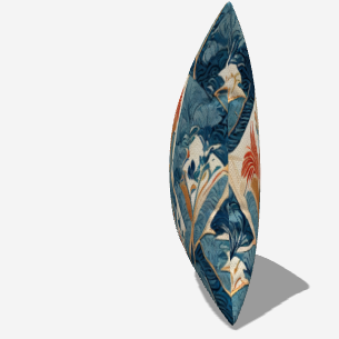 Azure Blossom Throw Pillow