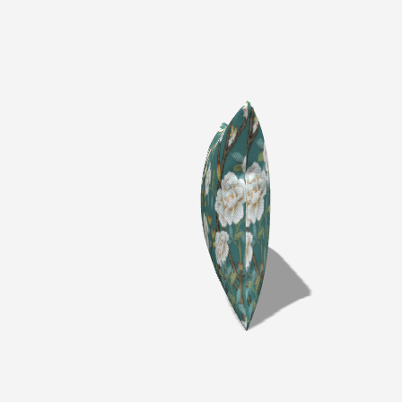 Aqua Petal Dream Lumbar Pillow