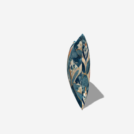 Azure Blossom Lumbar Pillow